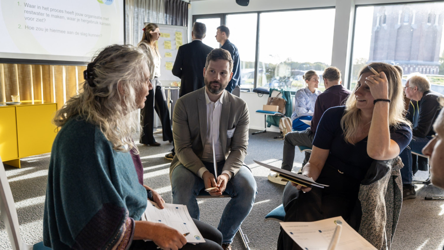 Groene Cirkel Waardevol Water van start
